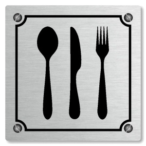 Jídelna, 80x80mm, stříbrná, Kansas